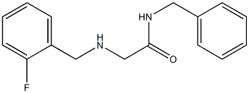 N-benzyl-2-{[(2-fluorophenyl)methyl]amino}acetamide Struktur