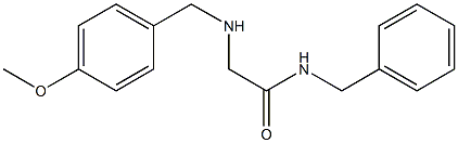 N-benzyl-2-{[(4-methoxyphenyl)methyl]amino}acetamide Struktur