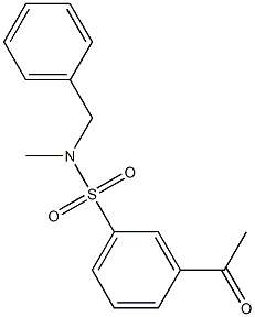 N-benzyl-3-acetyl-N-methylbenzene-1-sulfonamide Struktur