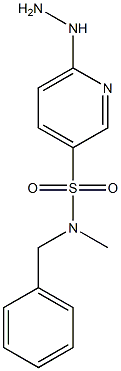 N-benzyl-6-hydrazinyl-N-methylpyridine-3-sulfonamide Struktur