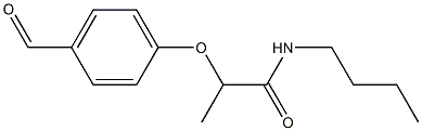 N-butyl-2-(4-formylphenoxy)propanamide Struktur