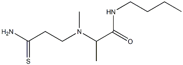 N-butyl-2-[(2-carbamothioylethyl)(methyl)amino]propanamide Struktur