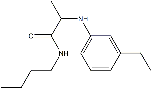 N-butyl-2-[(3-ethylphenyl)amino]propanamide Struktur