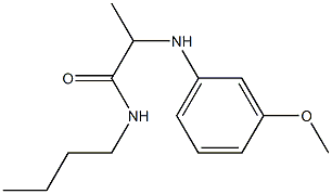 N-butyl-2-[(3-methoxyphenyl)amino]propanamide Struktur