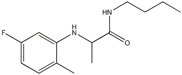 N-butyl-2-[(5-fluoro-2-methylphenyl)amino]propanamide Struktur