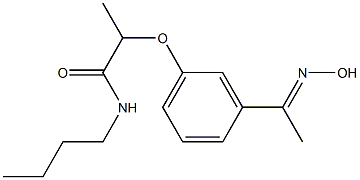 N-butyl-2-{3-[1-(hydroxyimino)ethyl]phenoxy}propanamide Struktur