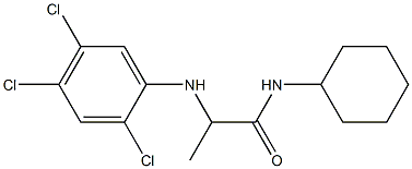 N-cyclohexyl-2-[(2,4,5-trichlorophenyl)amino]propanamide Struktur