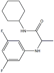 N-cyclohexyl-2-[(3,5-difluorophenyl)amino]propanamide Struktur