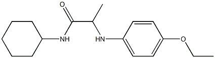 N-cyclohexyl-2-[(4-ethoxyphenyl)amino]propanamide Struktur