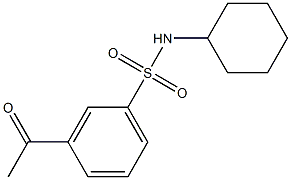 N-cyclohexyl-3-acetylbenzene-1-sulfonamide Struktur