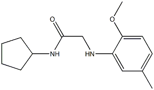 N-cyclopentyl-2-[(2-methoxy-5-methylphenyl)amino]acetamide Struktur