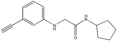 N-cyclopentyl-2-[(3-ethynylphenyl)amino]acetamide Struktur