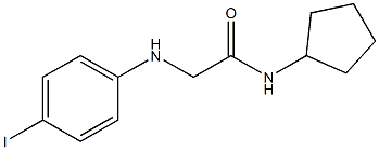 N-cyclopentyl-2-[(4-iodophenyl)amino]acetamide Struktur