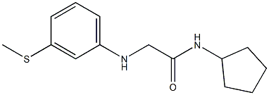 N-cyclopentyl-2-{[3-(methylsulfanyl)phenyl]amino}acetamide Struktur