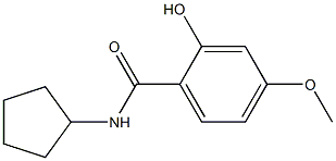 N-cyclopentyl-2-hydroxy-4-methoxybenzamide Struktur