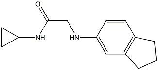 N-cyclopropyl-2-(2,3-dihydro-1H-inden-5-ylamino)acetamide Struktur