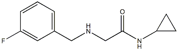 N-cyclopropyl-2-{[(3-fluorophenyl)methyl]amino}acetamide Struktur