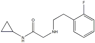 N-cyclopropyl-2-{[2-(2-fluorophenyl)ethyl]amino}acetamide Struktur