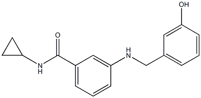 N-cyclopropyl-3-{[(3-hydroxyphenyl)methyl]amino}benzamide Struktur