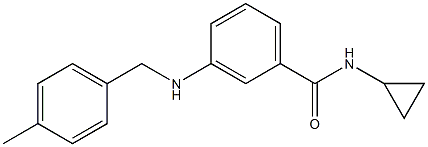 N-cyclopropyl-3-{[(4-methylphenyl)methyl]amino}benzamide Struktur