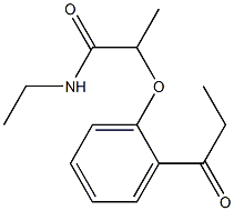 N-ethyl-2-(2-propanoylphenoxy)propanamide Struktur