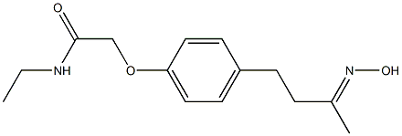 N-ethyl-2-{4-[(3E)-3-(hydroxyimino)butyl]phenoxy}acetamide Struktur