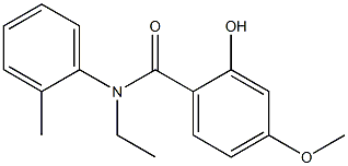 N-ethyl-2-hydroxy-4-methoxy-N-(2-methylphenyl)benzamide Struktur