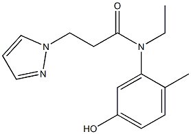 N-ethyl-N-(5-hydroxy-2-methylphenyl)-3-(1H-pyrazol-1-yl)propanamide Struktur