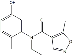 N-ethyl-N-(5-hydroxy-2-methylphenyl)-5-methyl-1,2-oxazole-4-carboxamide Struktur