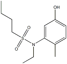 N-ethyl-N-(5-hydroxy-2-methylphenyl)butane-1-sulfonamide Struktur