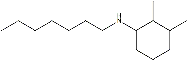 N-heptyl-2,3-dimethylcyclohexan-1-amine Struktur