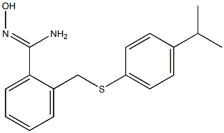 N'-hydroxy-2-({[4-(propan-2-yl)phenyl]sulfanyl}methyl)benzene-1-carboximidamide Struktur