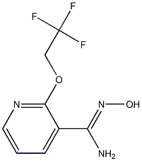 N'-hydroxy-2-(2,2,2-trifluoroethoxy)pyridine-3-carboximidamide Struktur