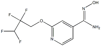 N'-hydroxy-2-(2,2,3,3-tetrafluoropropoxy)pyridine-4-carboximidamide Struktur