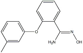 N'-hydroxy-2-(3-methylphenoxy)benzene-1-carboximidamide Struktur