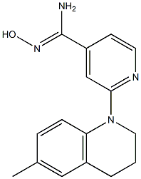 N'-hydroxy-2-(6-methyl-3,4-dihydroquinolin-1(2H)-yl)pyridine-4-carboximidamide Struktur