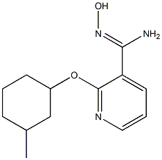 N'-hydroxy-2-[(3-methylcyclohexyl)oxy]pyridine-3-carboximidamide Struktur