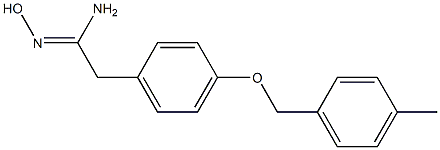 N'-hydroxy-2-{4-[(4-methylphenyl)methoxy]phenyl}ethanimidamide Struktur