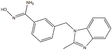 N'-hydroxy-3-[(2-methyl-1H-benzimidazol-1-yl)methyl]benzenecarboximidamide Struktur