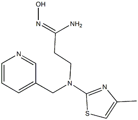 N'-hydroxy-3-[(4-methyl-1,3-thiazol-2-yl)(pyridin-3-ylmethyl)amino]propanimidamide Struktur