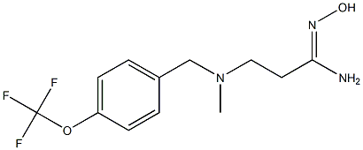 N'-hydroxy-3-[methyl({[4-(trifluoromethoxy)phenyl]methyl})amino]propanimidamide Struktur