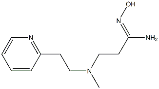 N'-hydroxy-3-{methyl[2-(pyridin-2-yl)ethyl]amino}propanimidamide Struktur