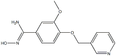 N'-hydroxy-3-methoxy-4-(pyridin-3-ylmethoxy)benzenecarboximidamide Struktur