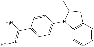 N'-hydroxy-4-(2-methyl-2,3-dihydro-1H-indol-1-yl)benzene-1-carboximidamide Struktur