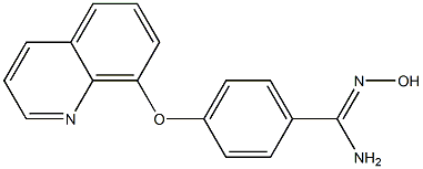 N'-hydroxy-4-(quinolin-8-yloxy)benzene-1-carboximidamide Struktur