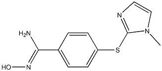 N'-hydroxy-4-[(1-methyl-1H-imidazol-2-yl)sulfanyl]benzene-1-carboximidamide Struktur