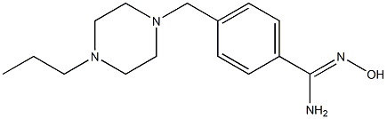 N'-hydroxy-4-[(4-propylpiperazin-1-yl)methyl]benzenecarboximidamide Struktur