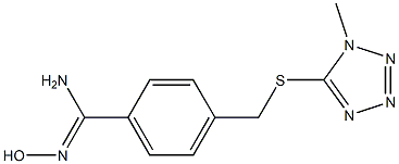 N'-hydroxy-4-{[(1-methyl-1H-1,2,3,4-tetrazol-5-yl)sulfanyl]methyl}benzene-1-carboximidamide Struktur