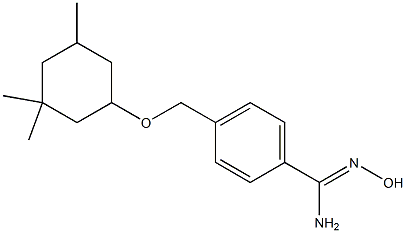 N'-hydroxy-4-{[(3,3,5-trimethylcyclohexyl)oxy]methyl}benzene-1-carboximidamide Struktur