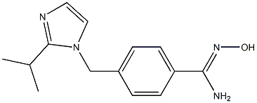 N'-hydroxy-4-{[2-(propan-2-yl)-1H-imidazol-1-yl]methyl}benzene-1-carboximidamide Struktur